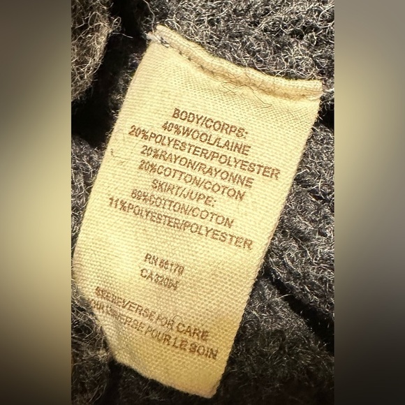 Free People Carbon Gray Pointelle Knit Cardigan with eyelet hem trim - Picture 9 of 9